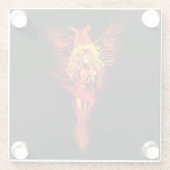 Phoenix Woman Glasuntersetzer (Rückseite)