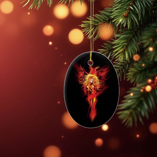 Phoenix Woman Keramik Ornament