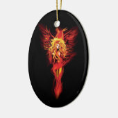 Phoenix Woman Keramik Ornament (Links)