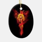 Phoenix Woman Keramik Ornament (Hinten)