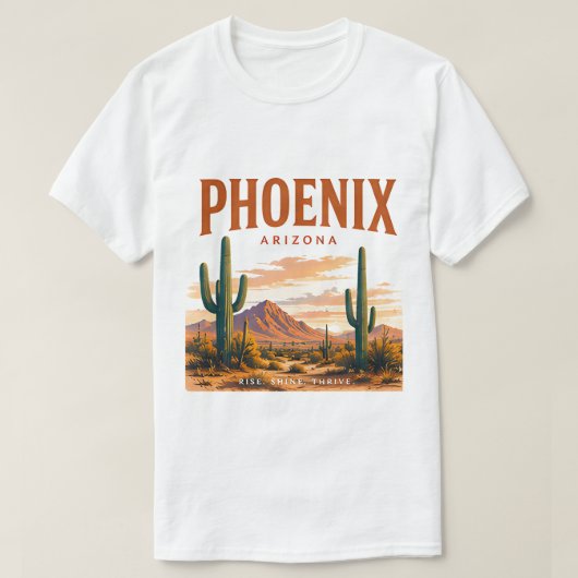 Phoenix Wüsten-Skyline T-Shirt (Design vorne)