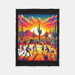 Phoenix Wüsten-Sonnenuntergang Basketball_ Hitzewe Fleecedecke