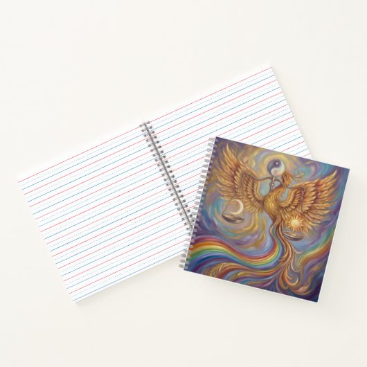 Phoenix Yin Yang Balance Notebook Notizblock (Innenseite)