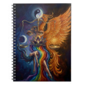Phoenix Yin Yang Balance Notebook Notizblock (Vorderseite)