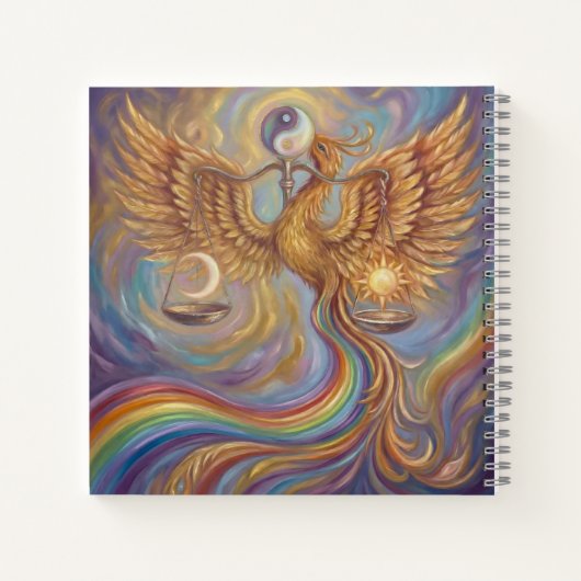 Phoenix Yin Yang Balance Notizbuch (Rückseite)