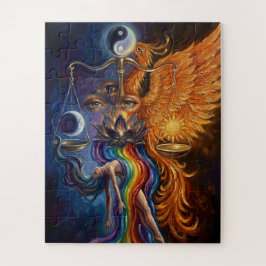 Phoenix Yin Yang Leinwand  Puzzle
