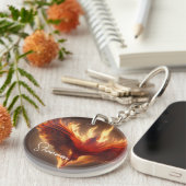 Phoenix Zunehmender Name Inspirierend Schlüsselanh Schlüsselanhänger (Vorderseite rechts)