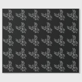 Phoenixanstiege auf schwarz geschenkpapier (Flach)