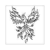 Phoenixanstiege auf schwarz gummistempel (Prägung)