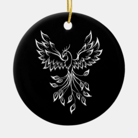 Phoenixanstiege auf schwarz keramik ornament (Vorne)