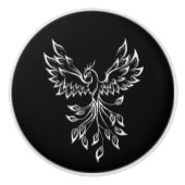 Phoenixanstiege auf schwarz keramikknauf (Vorderseite)