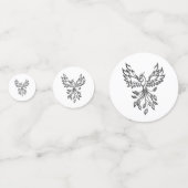 Phoenixanstiege auf schwarz konfetti (Rückseiten)