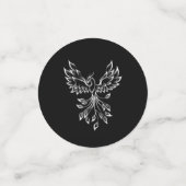 Phoenixanstiege auf schwarz konfetti (Klein Vorderseite)