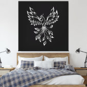 Phoenixanstiege auf schwarz leinwanddruck (Insitu (Schlafzimmer))