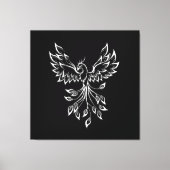 Phoenixanstiege auf schwarz leinwanddruck (Vorderseite)