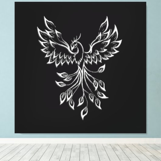 Phoenixanstiege auf schwarz leinwanddruck (Insitu (Holzboden))