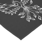 Phoenixanstiege auf schwarz mittelgroßer tischläufer (Ecke)