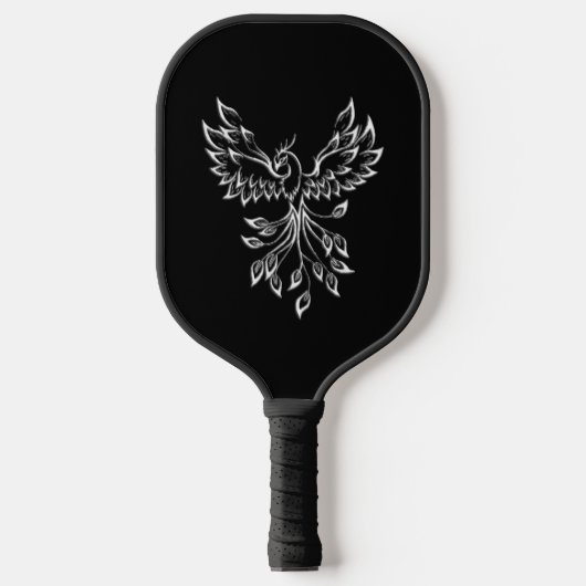 Phoenixanstiege auf schwarz pickleball schläger (Vorderseite)