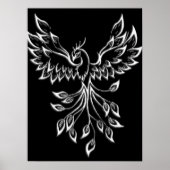 Phoenixanstiege auf schwarz poster (Vorne)