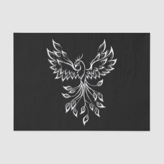 Phoenixanstiege auf schwarz seidenpapier (Vorderseite)