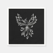 Phoenixanstiege auf schwarz serviette (Vorderseite)