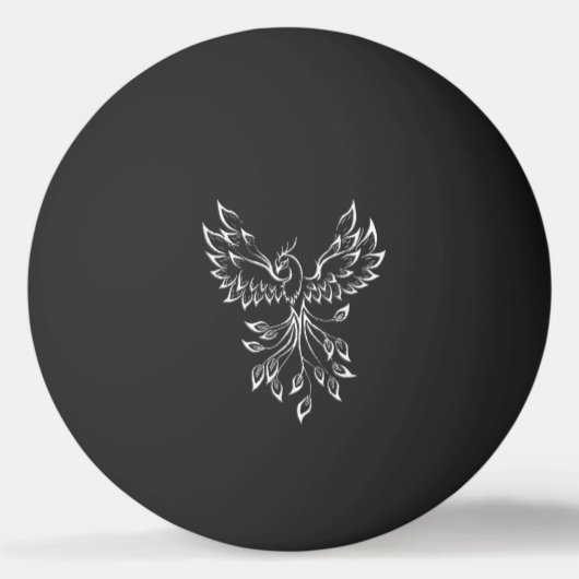Phoenixanstiege auf schwarz tischtennisball (Vorderseite)