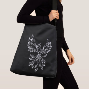 Phoenixanstiege auf schwarz tragetaschen mit langen trägern