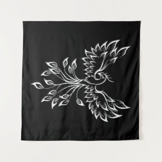 Phoenixanstiege auf schwarz wandteppich (Vorderseite (Horizontal))