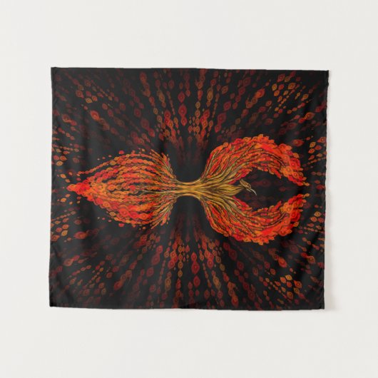 Phoenixbaum Wandteppich (Vorderseite (Horizontal))