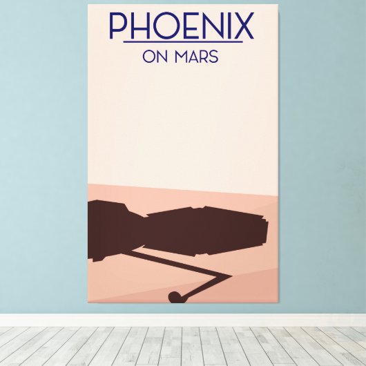 Phoenixlander auf Mars. Leinwanddruck (Insitu (Holzboden))
