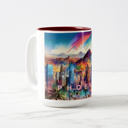 Phoenixtal Zweifarbige Tasse (Vorderseite Links)