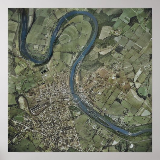 Phoenixville Mont Clare 1947 Luftaufnahme PA Poster (Vorne)