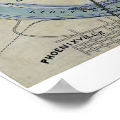 Phoenixville Mont Clare Schuylkill Canal PA Poster (Ecke)