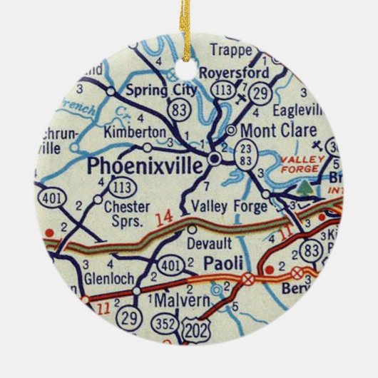Phoenixville PA Keramik Ornament (Hinten)