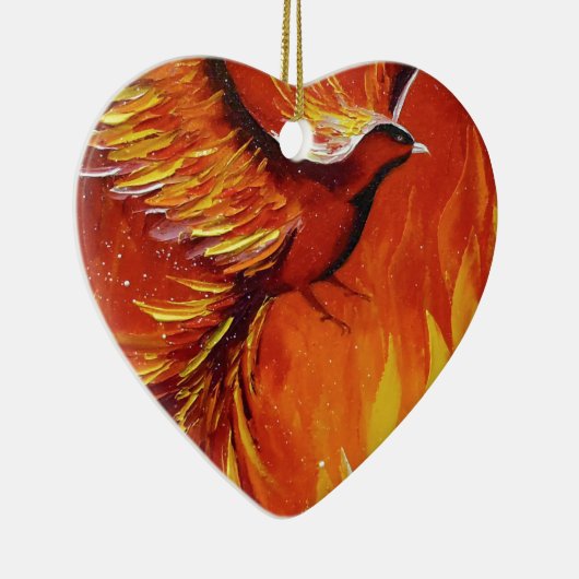 Phoenixvogel Keramik Ornament (Rechts)