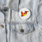 Phoenixvogel mit mythischem Feuerbrand Button (Beispiel)