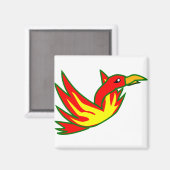 Phoenixvogel mit mythischem Feuerbrand Magnet (Vorderseite/Rückseite)