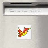 Phoenixvogel mit mythischem Feuerbrand Magnet (In Situ (Geschirrspüler))