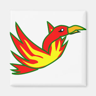 Phoenixvogel mit mythischem Feuerbrand Magnet