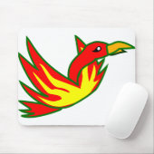 Phoenixvogel mit mythischem Feuerbrand Mousepad (Mit Mouse)