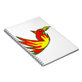 Phoenixvogel mit mythischem Feuerbrand Notizblock (Rechte Seite)