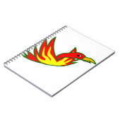 Phoenixvogel mit mythischem Feuerbrand Notizblock (Linke Seite)