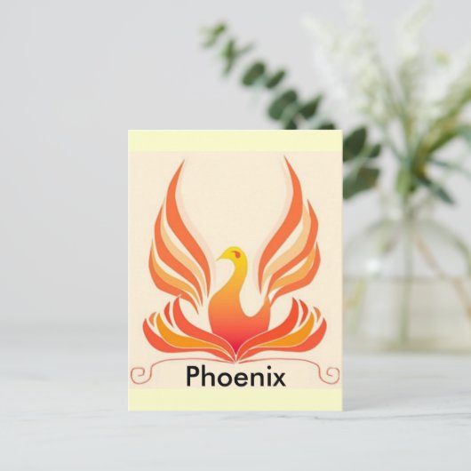 Phoenixvogel Postkarte (Stehend Vorderseite)