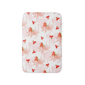 Phoenixvogel und Phoenix-Blume Nahtloses Muster Badematte (Vorderseite Vertikal)