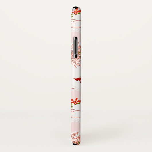 Phoenixvogel und Phoenix-Blume Nahtloses Muster Case-Mate iPhone Hülle (Hinten/Rechts)