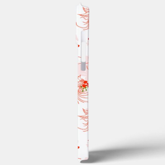 Phoenixvogel und Phoenix-Blume Nahtloses Muster Case-Mate iPhone Hülle (Rückseite / Links)