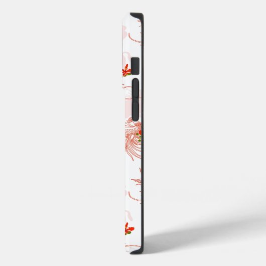 Phoenixvogel und Phoenix-Blume Nahtloses Muster Case-Mate iPhone Hülle (Rückseite / Links)
