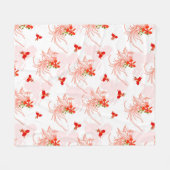 Phoenixvogel und Phoenix-Blume Nahtloses Muster Fleecedecke (Vorderseite (Horizontal))