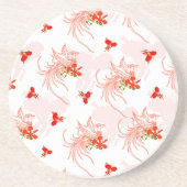 Phoenixvogel und Phoenix-Blume Nahtloses Muster Getränkeuntersetzer (Vorne)