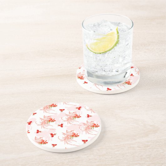 Phoenixvogel und Phoenix-Blume Nahtloses Muster Getränkeuntersetzer (Seite)